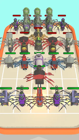 Скачать взлом Merge Spider Train  [МОД Много монет] — полная версия apk на Андроид screen 5