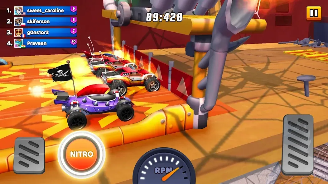 Скачать взломанную Nitro Jump — Car Racing (Нитро Джамп Рейсинг)  [МОД Много монет] — стабильная версия apk на Андроид screen 1