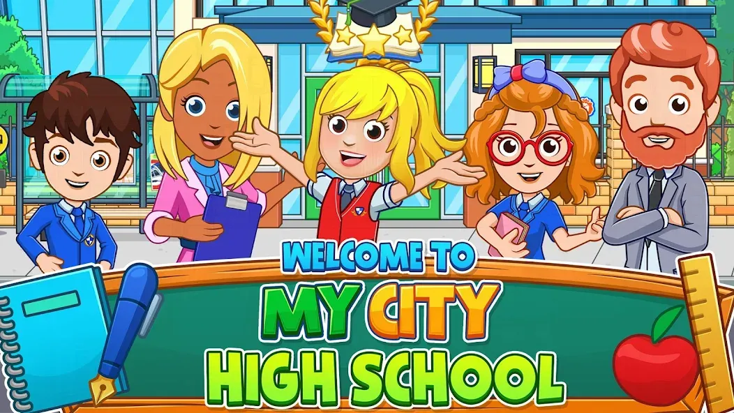 Скачать взлом My City : High School (Мой город)  [МОД Unlimited Money] — полная версия apk на Андроид screen 1