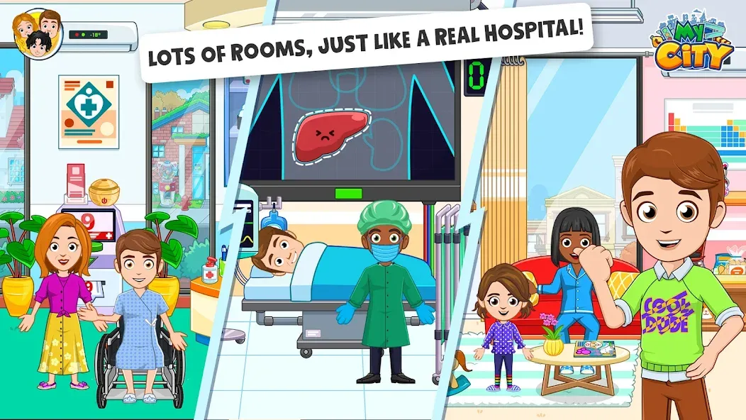 Скачать взломанную My City : Hospital (Мой город)  [МОД Menu] — стабильная версия apk на Андроид screen 5