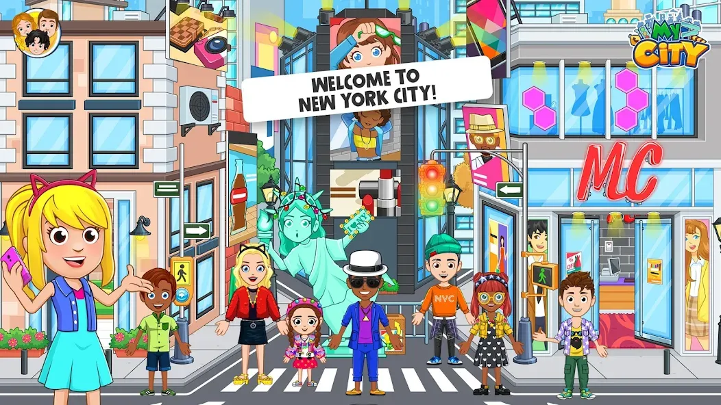 Скачать взлом My City: NewYork Trip (Мой город)  [МОД Mega Pack] — полная версия apk на Андроид screen 1