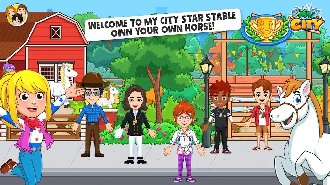 Взломанная My City: Star Horse Stable (Мой город)  [МОД Menu] — последняя версия apk на Андроид screen 1