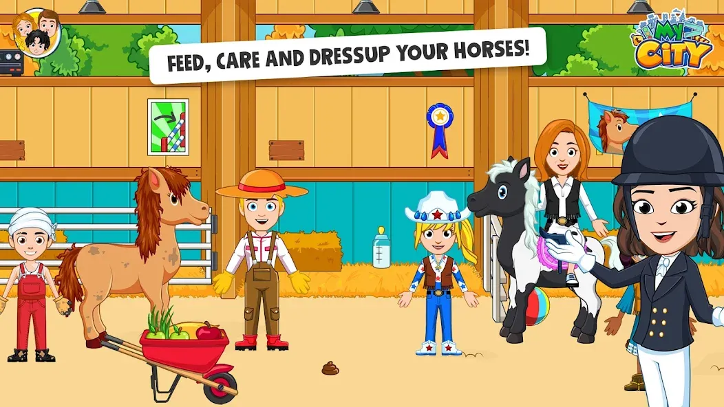 Взломанная My City: Star Horse Stable (Мой город)  [МОД Menu] — последняя версия apk на Андроид screen 2