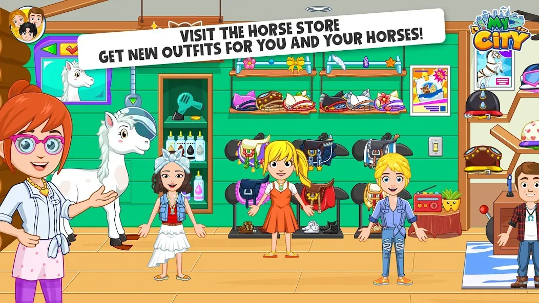 Взломанная My City: Star Horse Stable (Мой город)  [МОД Menu] — последняя версия apk на Андроид screen 5