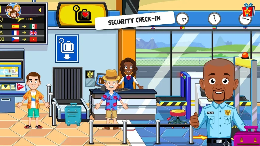 Скачать взлом My Town Airport games for kids (Май Таун)  [МОД Unlimited Money] — полная версия apk на Андроид screen 3