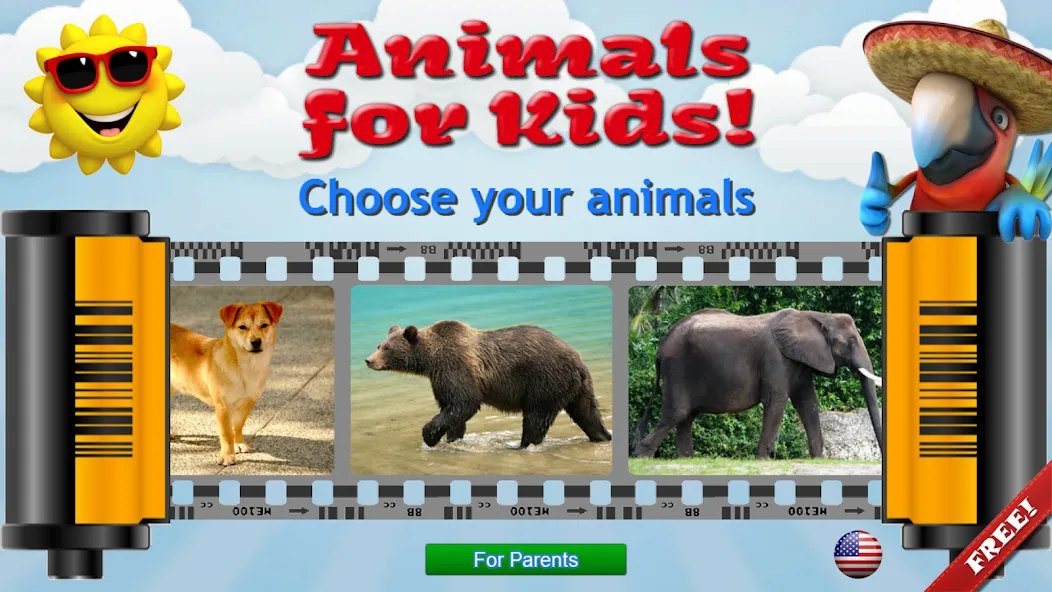 Взлом Animals for Kids  [МОД Меню] — полная версия apk на Андроид screen 1