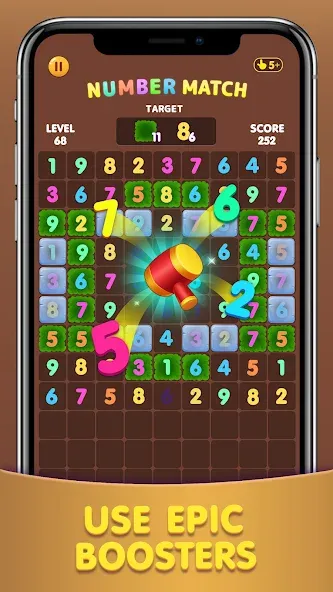 Скачать взломанную Number Match: Ten Crush Puzzle (Намбер Матч)  [МОД Menu] — последняя версия apk на Андроид screen 1