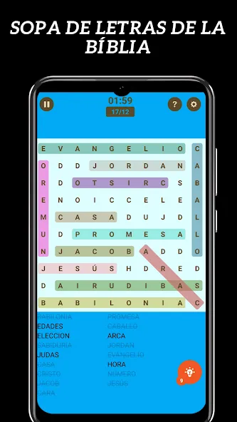 Скачать взломанную Sopa de Letras de la Bíblia  [МОД Меню] — полная версия apk на Андроид screen 1