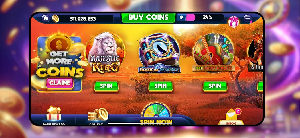 Скачать взломанную Majestic Slots: Slot Machine  [МОД Меню] — стабильная версия apk на Андроид screen 5