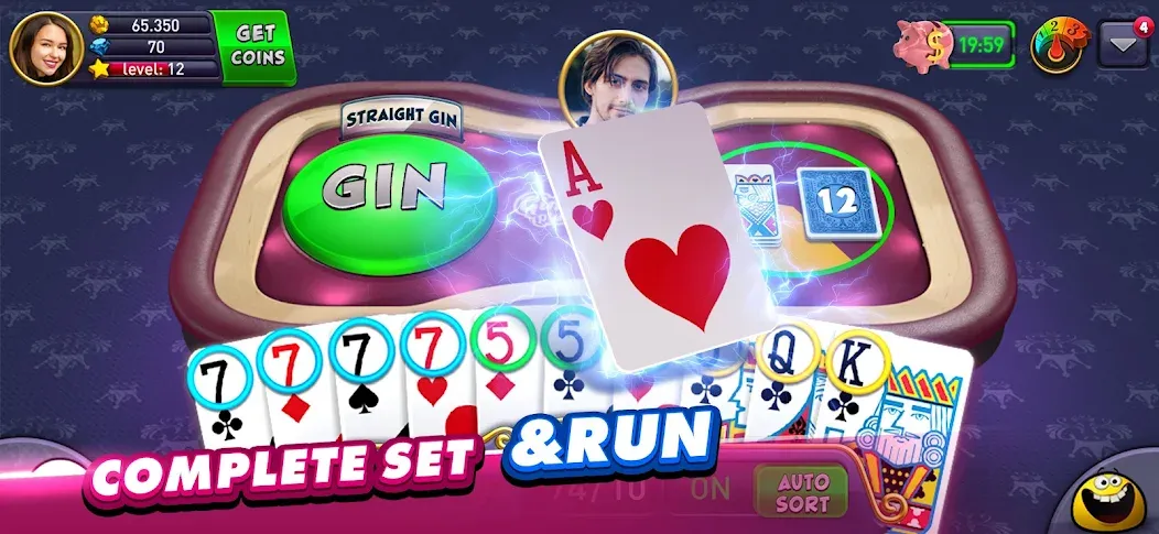 Взломанная Gin Rummy Plus: Fun Card Game (Джин Рамми Плюс)  [МОД Menu] — полная версия apk на Андроид screen 4