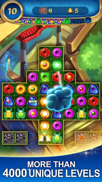 Скачать взломанную Lost Jewels — Match 3 Puzzle (Лост Джуэлс)  [МОД Меню] — полная версия apk на Андроид screen 4