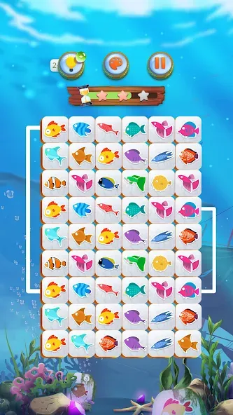 Скачать взлом Mahjong Connect Fish World (Мацзян Коннект Рыбный Мир)  [МОД Menu] — стабильная версия apk на Андроид screen 2