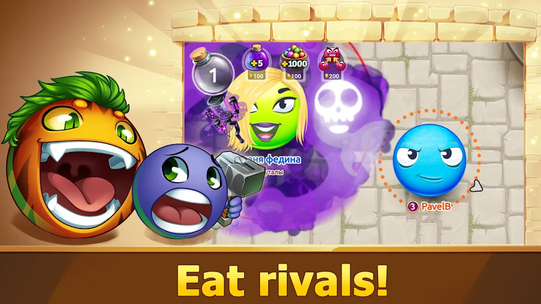 Взломанная Hungry Battle: Multiplayer PVP  [МОД Бесконечные монеты] — полная версия apk на Андроид screen 2