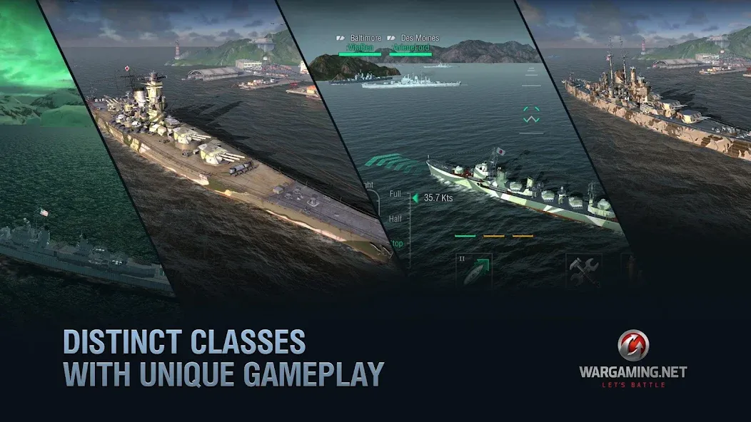 Взломанная World of Warships Blitz War (Ворлд оф Варшипс Блиц Вар)  [МОД Menu] — стабильная версия apk на Андроид screen 3