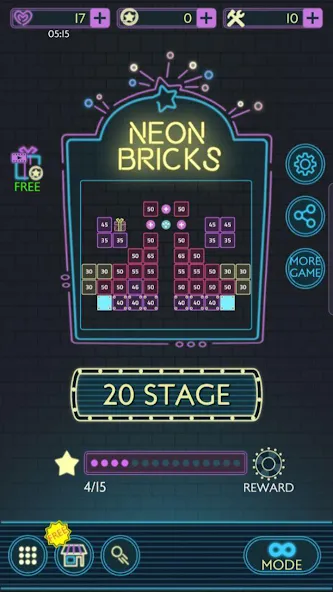 Взлом Neon bricks  [МОД Много денег] — полная версия apk на Андроид screen 1