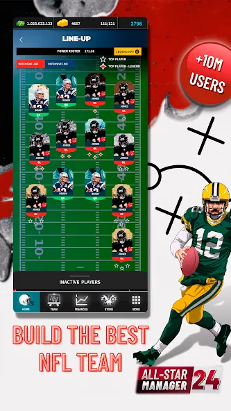 Скачать взлом Fantasy Football Bowl Manager (Американ)  [МОД Unlimited Money] — полная версия apk на Андроид screen 2