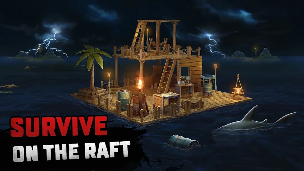 Скачать взлом Raft® Survival — Ocean Nomad (Рафт)  [МОД Menu] — последняя версия apk на Андроид screen 1