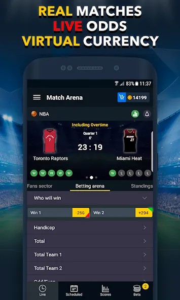 Скачать взлом Sports Betting Game — BETUP  [МОД Много монет] — последняя версия apk на Андроид screen 1