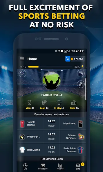 Скачать взлом Sports Betting Game — BETUP  [МОД Много монет] — последняя версия apk на Андроид screen 2