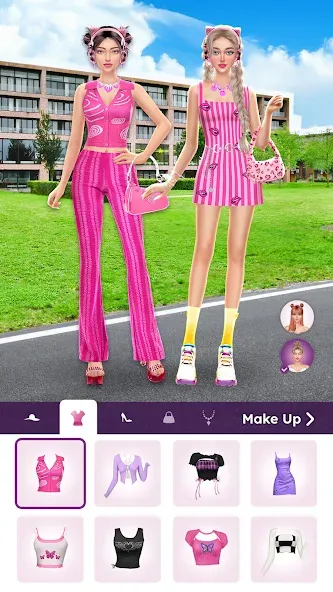 Скачать взломанную College Dress Up for Girls (Капель Макеовер)  [МОД Mega Pack] — стабильная версия apk на Андроид screen 2