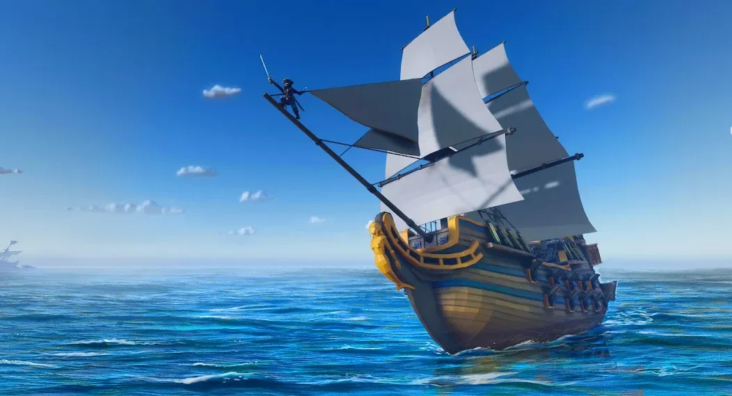 Взломанная Pirate Polygon Caribbean Sea (Пиратская Полигон Карибское море)  [МОД Меню] — полная версия apk на Андроид screen 1