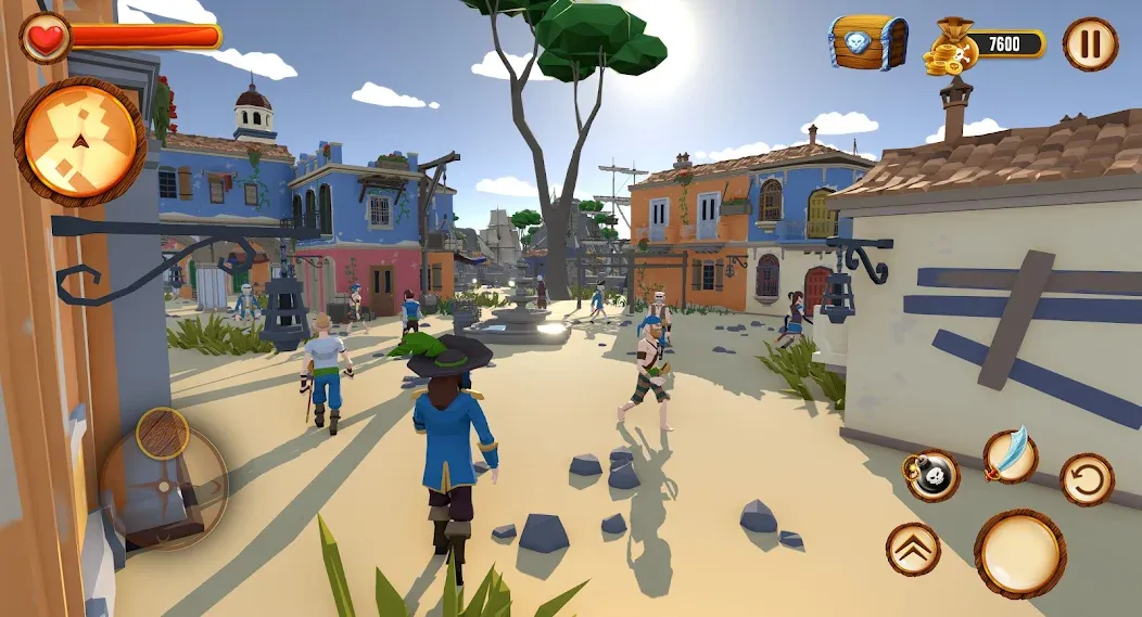 Взломанная Pirate Polygon Caribbean Sea (Пиратская Полигон Карибское море)  [МОД Меню] — полная версия apk на Андроид screen 5