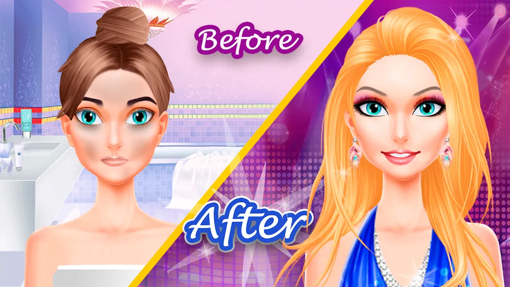 Скачать взломанную Makeup games makeover dress up  [МОД Много денег] — полная версия apk на Андроид screen 1