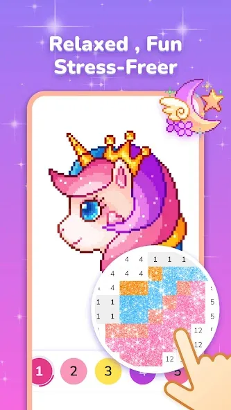 Взломанная Pixel Coloring-Color by number  [МОД Бесконечные деньги] — последняя версия apk на Андроид screen 3
