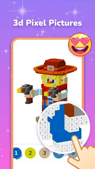 Взломанная Pixel Coloring-Color by number  [МОД Бесконечные деньги] — последняя версия apk на Андроид screen 4
