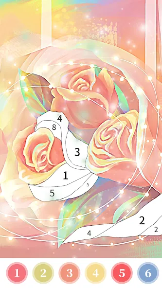 Взлом Rose Coloring Book Color Games  [МОД Menu] — стабильная версия apk на Андроид screen 2