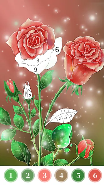 Взлом Rose Coloring Book Color Games  [МОД Menu] — стабильная версия apk на Андроид screen 3