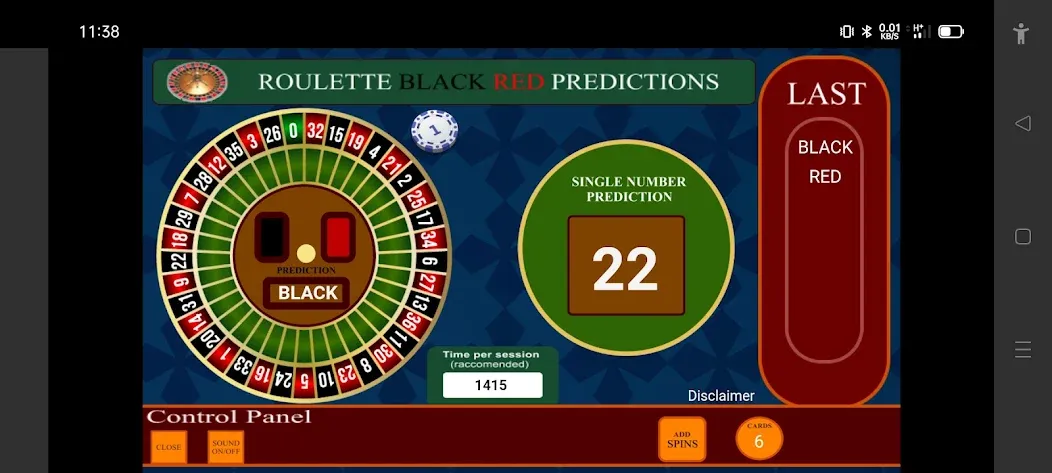 Скачать взломанную Roulette Black Red Calculator (Рулетка Черное Красное Калькулятор)  [МОД Бесконечные монеты] — последняя версия apk на Андроид screen 1