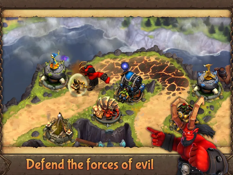 Скачать взломанную Evil Defenders (Ивил Дефендерс)  [МОД Все открыто] — полная версия apk на Андроид screen 1