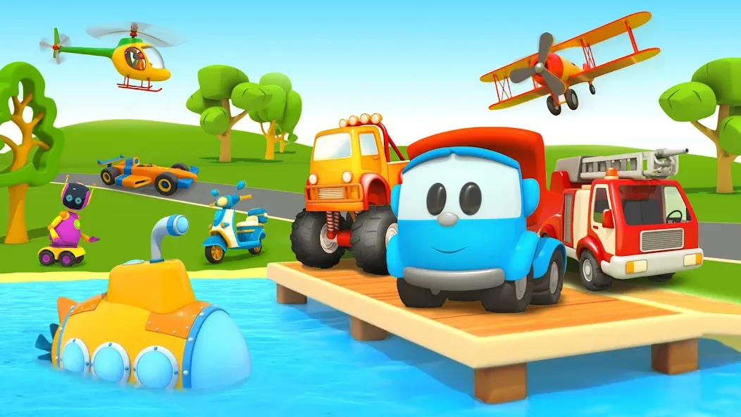 Скачать взломанную Leo 2: Puzzles & Cars for Kids  [МОД Меню] — полная версия apk на Андроид screen 1