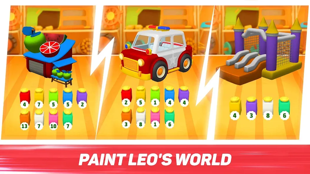 Взломанная Leo Runner: car games for kids  [МОД Mega Pack] — полная версия apk на Андроид screen 3