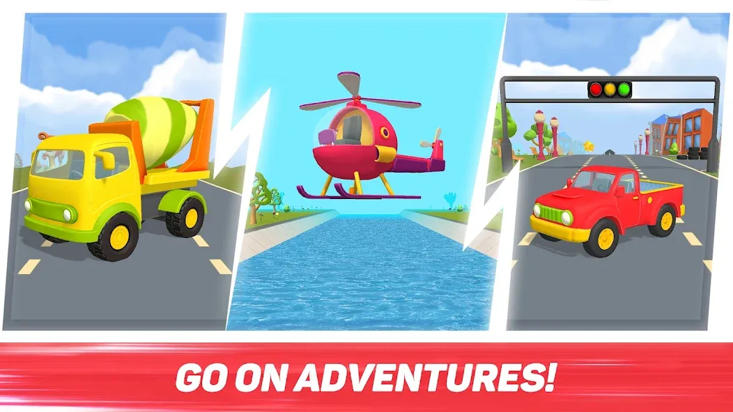 Взломанная Leo Runner: car games for kids  [МОД Mega Pack] — полная версия apk на Андроид screen 4