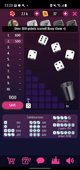 Взлом Farkle Pro — 10000 dice game  [МОД Menu] — полная версия apk на Андроид screen 2