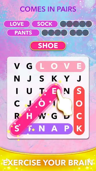 Взлом Word Heaps Search — Word Games (Ворд Хипс Срч)  [МОД Mega Pack] — полная версия apk на Андроид screen 4