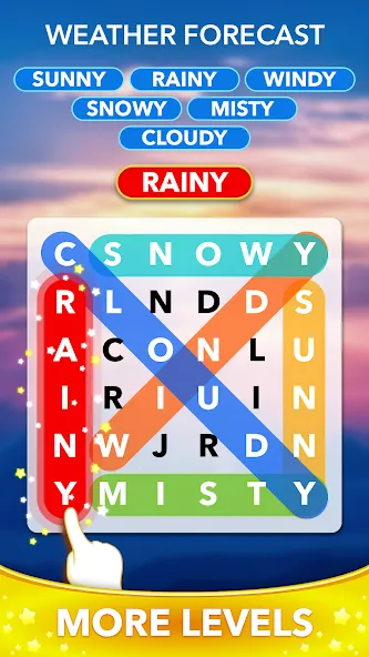 Взлом Word Heaps Search — Word Games (Ворд Хипс Срч)  [МОД Mega Pack] — полная версия apk на Андроид screen 5
