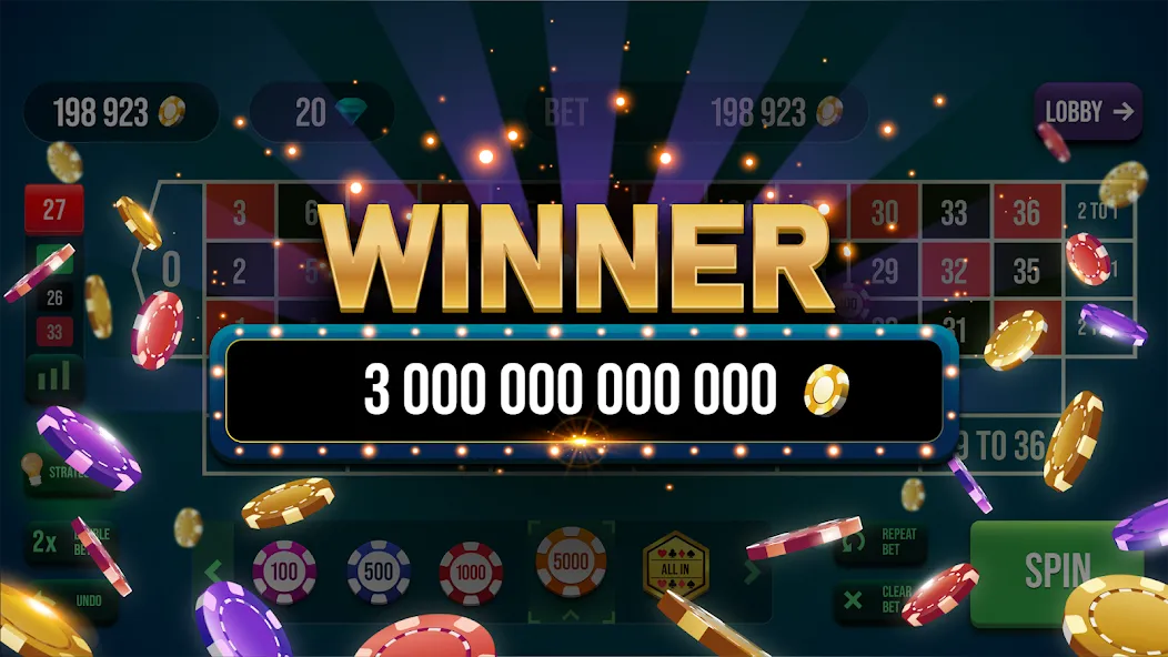 Скачать взломанную Roulette All Star: Casino Game (Рулетка Олл Стар)  [МОД Unlocked] — последняя версия apk на Андроид screen 5