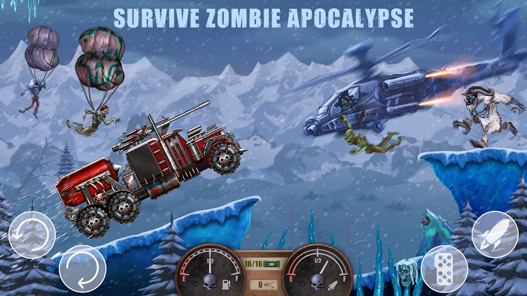 Скачать взломанную Zombie Hill Racing: Earn Climb (Зомби Хилл Рейсинг)  [МОД Все открыто] — последняя версия apk на Андроид screen 2