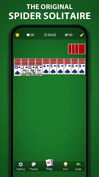 Скачать взлом Spider Solitaire Classic  [МОД Unlimited Money] — последняя версия apk на Андроид screen 1