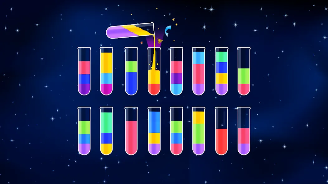 Скачать взломанную Water Sort Puzzle — Color Game (Уотер Сорт Пазл)  [МОД Бесконечные деньги] — полная версия apk на Андроид screen 2