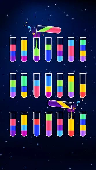 Скачать взломанную Water Sort Puzzle — Color Game (Уотер Сорт Пазл)  [МОД Бесконечные деньги] — полная версия apk на Андроид screen 3