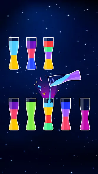 Скачать взломанную Water Sort Puzzle — Color Game (Уотер Сорт Пазл)  [МОД Бесконечные деньги] — полная версия apk на Андроид screen 4