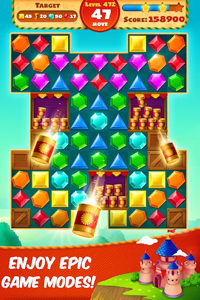 Взломанная Jewel Empire : Quest & Match 3  [МОД Много монет] — полная версия apk на Андроид screen 5