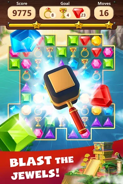 Взломанная Jewels Planet — Match 3 Puzzle  [МОД Mega Pack] — последняя версия apk на Андроид screen 2