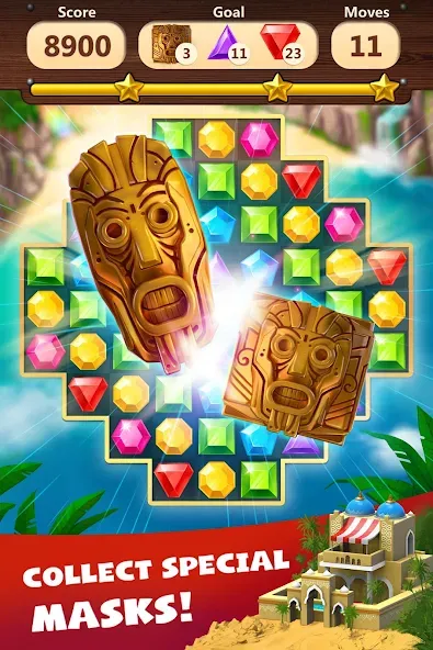 Взломанная Jewels Planet — Match 3 Puzzle  [МОД Mega Pack] — последняя версия apk на Андроид screen 5