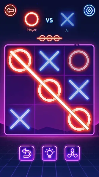 Скачать взломанную Tic Tac Toe 2 Player: XOXO  [МОД Бесконечные монеты] — стабильная версия apk на Андроид screen 1