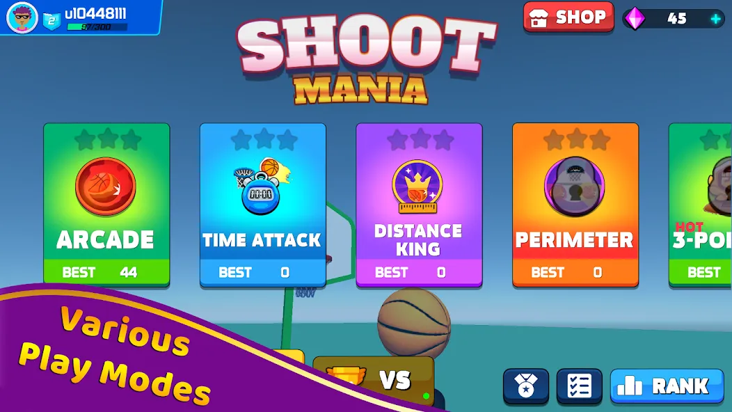 Скачать взлом Shoot Challenge Basketball (Шут Челлендж Баскетбол)  [МОД Меню] — полная версия apk на Андроид screen 2